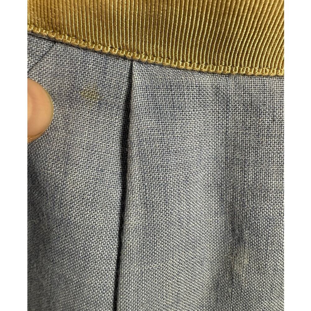 J. Crew Factory Light Blue Mini Dress with Tan Waistband - Picture 3 of 4